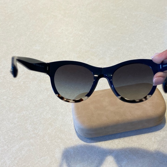 Valentino Blue Ice Havana Gray Frame Sunglasses - Picture 4 of 8